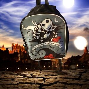 Nightmare Before Christmas Kids Backpack - Black and Gray Halloween dress up